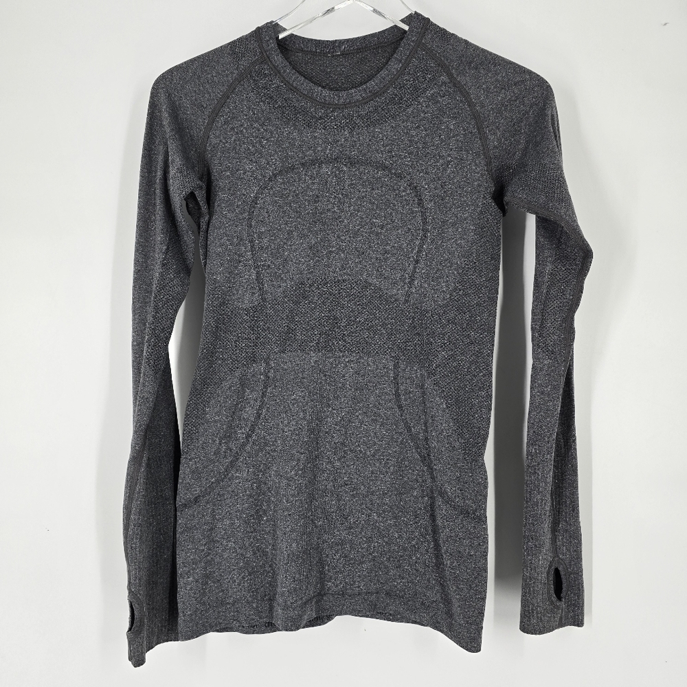 Lululemon Athletica Swiftly Tech Grey Long Sleeve Top Size 6
